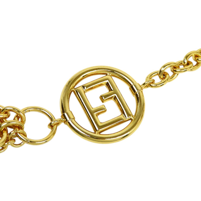 FENDI 
ロゴ 3連 ゴールドカラーメタル 
FF チェーン ベルト