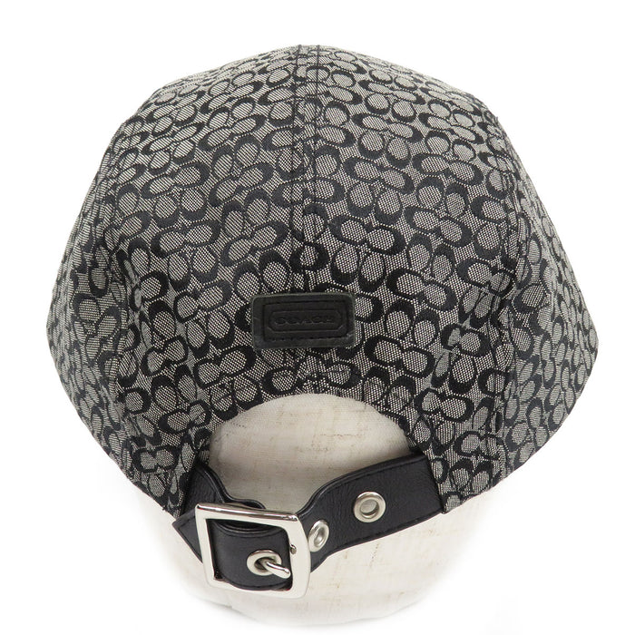 COACH 
ロゴ 総柄 レザー 
シグネチャー キャップ