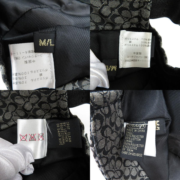 COACH 
Casquette en cuir 
Motif logo intégral signature