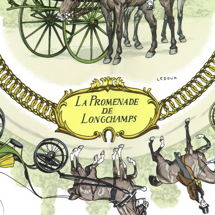 爱马仕  
散步在龙尚大道 大方巾 丝绸  
90厘米 方巾 LA PROMENADE DE LONGCHAMPS