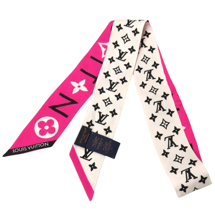LOUIS VUITTON 
LV Logo soie 
Bandeau BB Monogramme Infinity Foulard