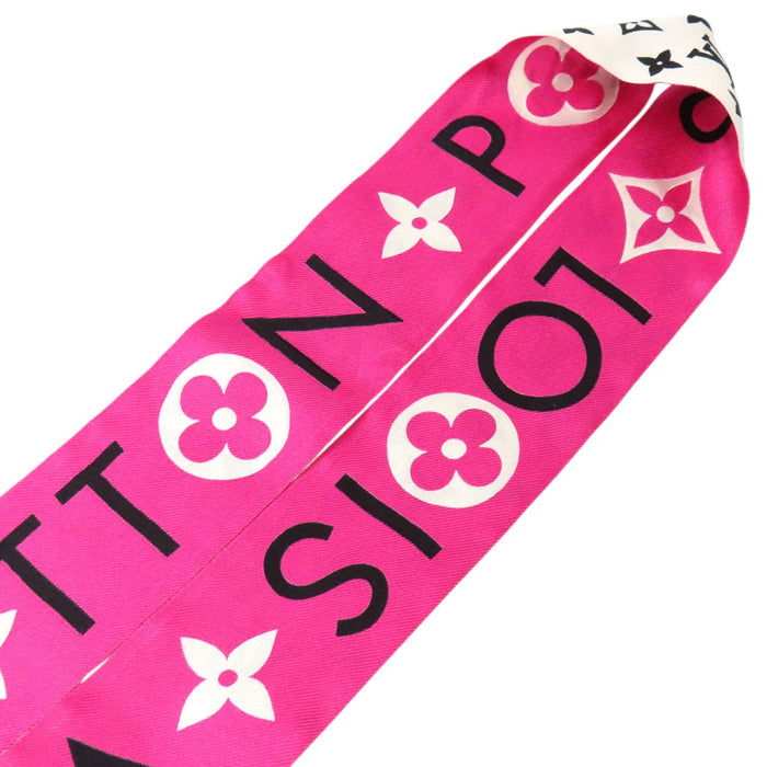 LOUIS VUITTON 
LV Logo soie 
Bandeau BB Monogramme Infinity Foulard