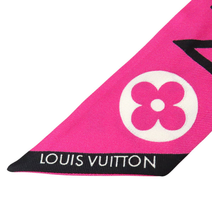 LOUIS VUITTON 
LV Logo soie 
Bandeau BB Monogramme Infinity Foulard