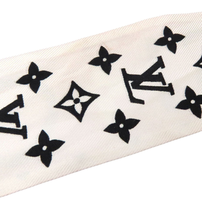 LOUIS VUITTON 
LV Logo soie 
Bandeau BB Monogramme Infinity Foulard