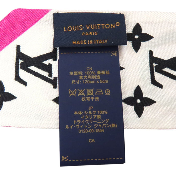LOUIS VUITTON 
LV Logo soie 
Bandeau BB Monogramme Infinity Foulard