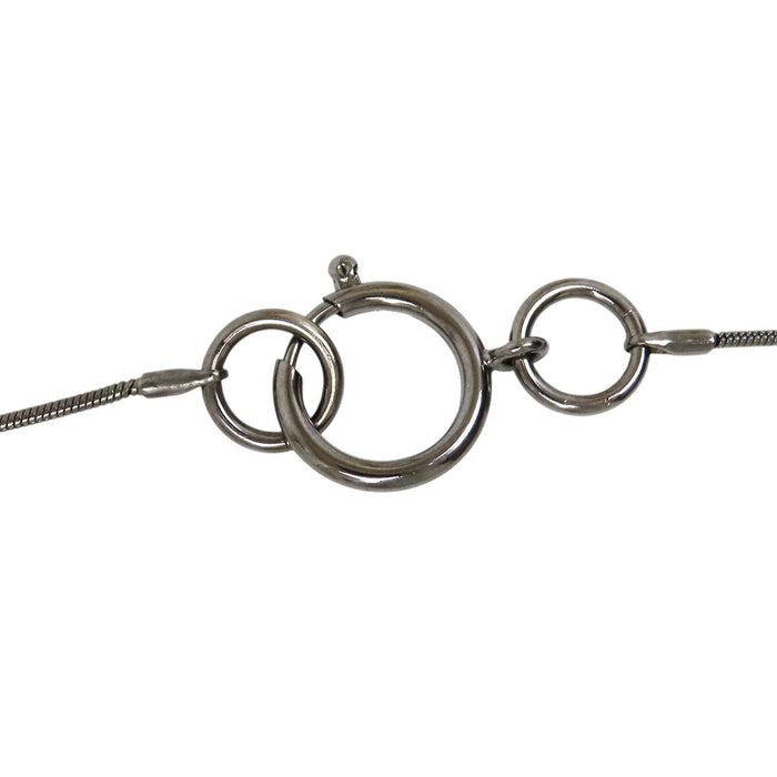 CHANEL  
COCO CC Logo 03P Silver Color Metal  
Coco Mark Mademoiselle Necklace