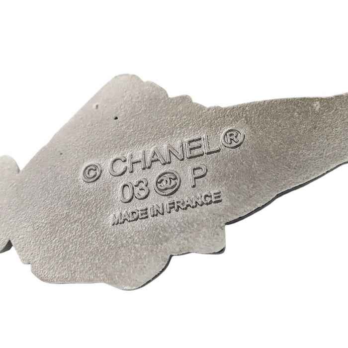 CHANEL  
COCO CC Logo 03P Silver Color Metal  
Coco Mark Mademoiselle Necklace