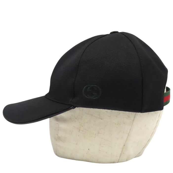 GUCCI 
Casquette avec broderie logo ligne Web Stripe et G entrelacé
