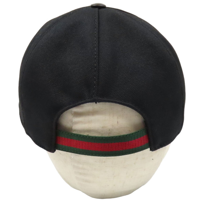 GUCCI 
Casquette avec broderie logo ligne Web Stripe et G entrelacé
