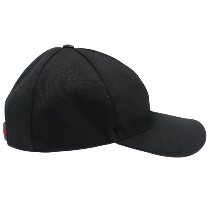 GUCCI 
Casquette avec broderie logo ligne Web Stripe et G entrelacé