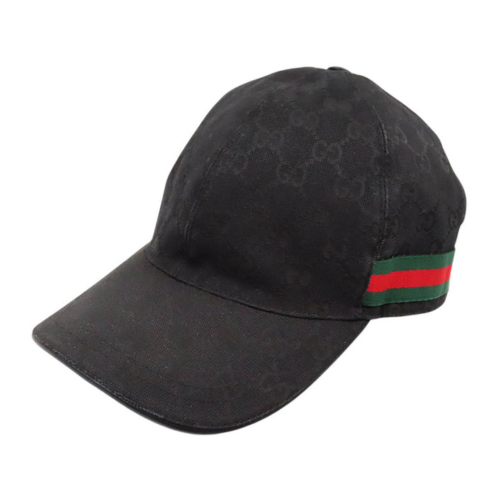 GUCCI  
標誌 全圖案  
網帶條紋 GG 棒球帽