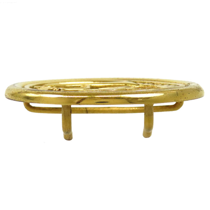 HERMES 
Fibbia Cintura con Motivo Cavallo Vintage in Metallo Dorato