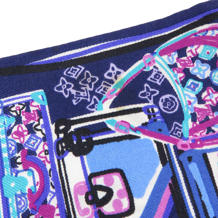 LOUIS VUITTON 
LV スカーフ シルク 
バンドー トランク柄 スカーフ