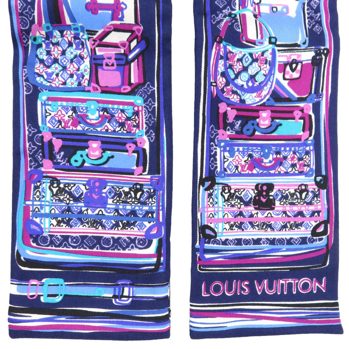 LOUIS VUITTON 
LV スカーフ シルク 
バンドー トランク柄 スカーフ