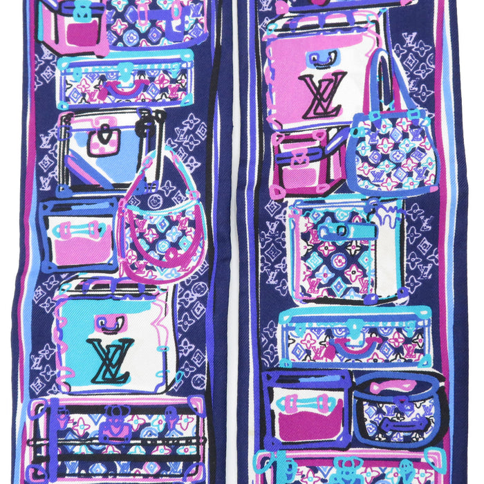 LOUIS VUITTON 
LV スカーフ シルク 
バンドー トランク柄 スカーフ