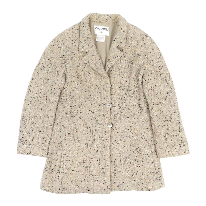 CHANEL 
99A COCO CC シルバーカラー金具 
ロゴ ツイード ジャケット