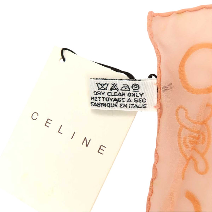 CELINE 
チェック柄 シルク 
トリオンフ シフォン ストール