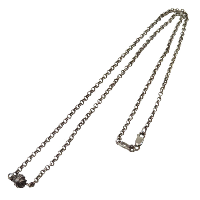 CHROME HEARTS  
CH ROSS BALL ROLL CHAIN 銀色  
鏤空十字球滾輪鏈項鍊