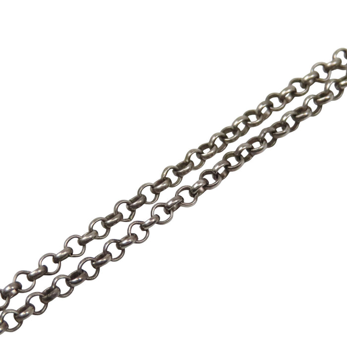 CHROME HEARTS  
CH ROSS BALL ROLL CHAIN 銀色  
鏤空十字球滾輪鏈項鍊