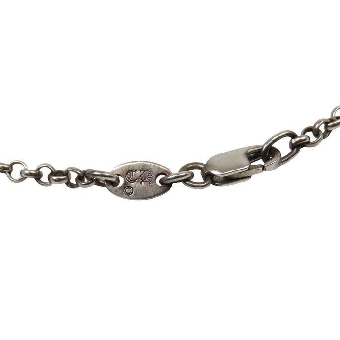 CHROME HEARTS  
CH ROSS BALL ROLL CHAIN 銀色  
鏤空十字球滾輪鏈項鍊