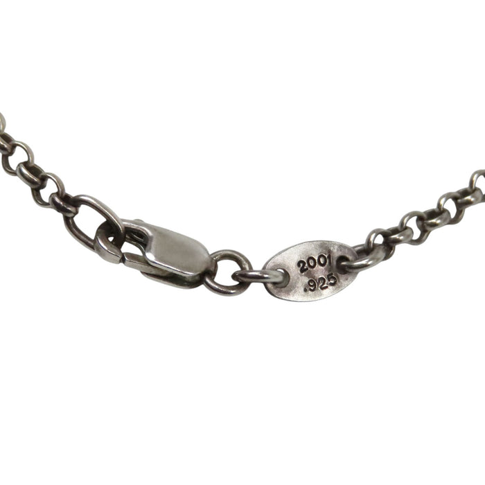 CHROME HEARTS  
CH ROSS BALL ROLL CHAIN 銀色  
鏤空十字球滾輪鏈項鍊