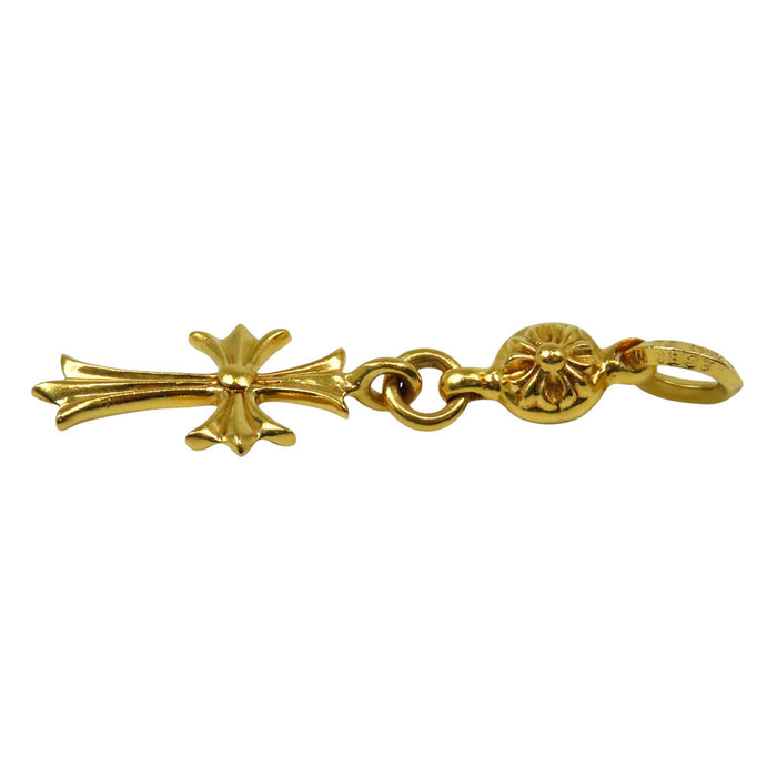 CHROME HEARTS  
1BT TNY CH CRS Or couleur jaune  
Pendentif 1 boule Tiny CH Cross 22K