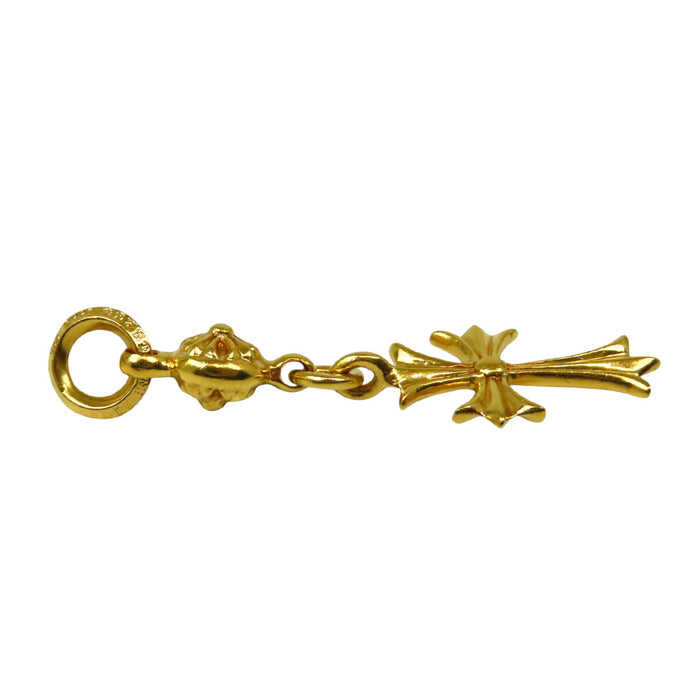 CHROME HEARTS  
1BT TNY CH CRS Or couleur jaune  
Pendentif 1 boule Tiny CH Cross 22K