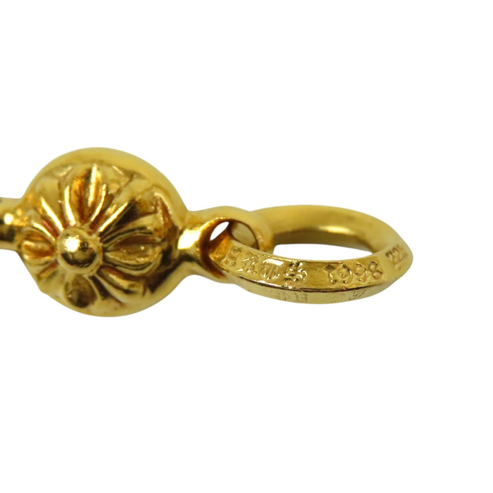 CHROME HEARTS  
1BT TNY CH CRS Or couleur jaune  
Pendentif 1 boule Tiny CH Cross 22K