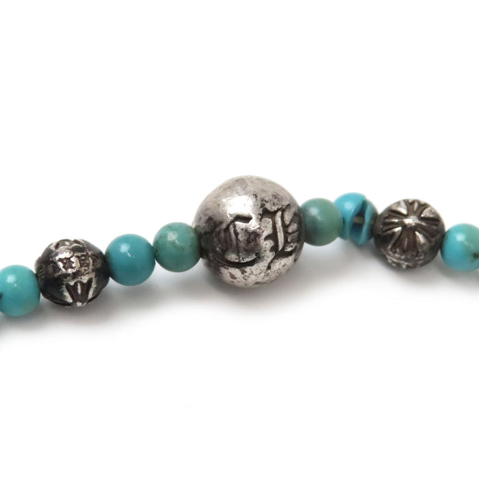 CHROME HEARTS 
CH Turquoise Beads 
4mm Bead Beaded Bracelet