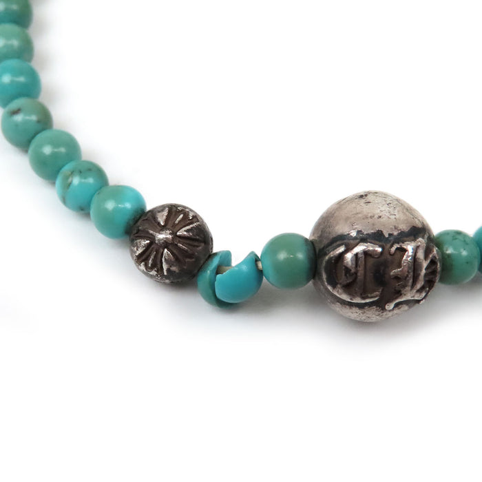 CHROME HEARTS 
CH Turquoise Beads 
4mm Bead Beaded Bracelet