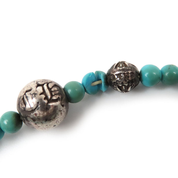 CHROME HEARTS 
CH Turquoise Beads 
4mm Bead Beaded Bracelet