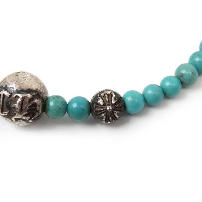 CHROME HEARTS 
CH Turquoise Beads 
4mm Bead Beaded Bracelet