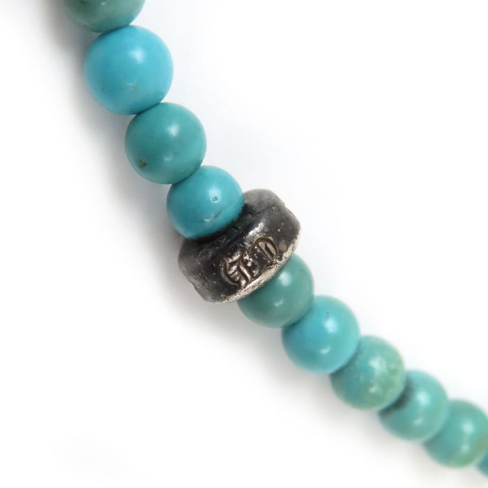 CHROME HEARTS 
CH ターコイズビーズ 
4mm BEAD ビーズブレスレット
