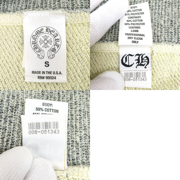 CHROME HEARTS 
ダガージップ スクロールラベル フーディ シルバー ラムレザー 
CHプラス パッチ ジップアップ パーカー