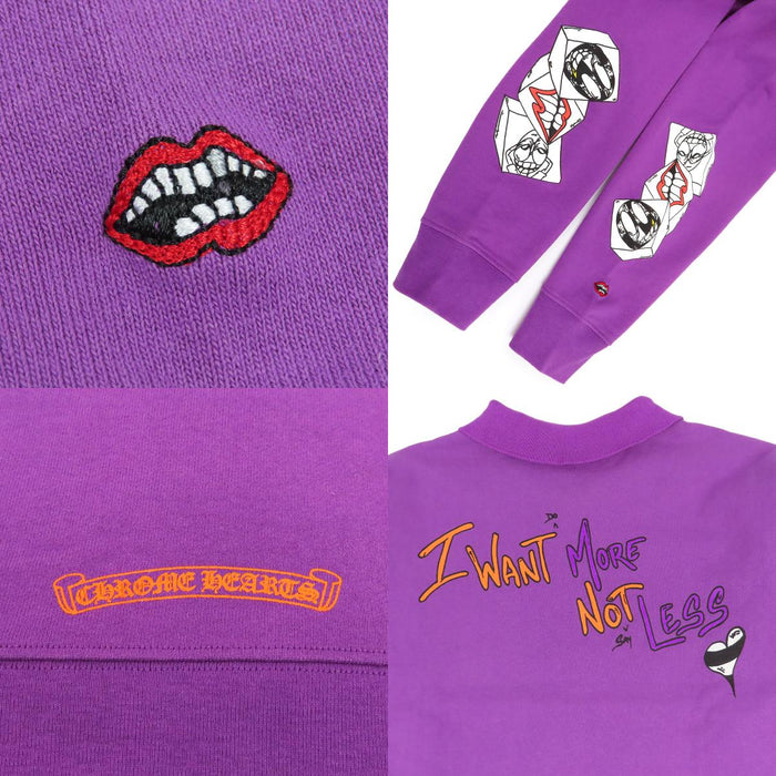 CHROME HEARTS  
Polo rugby en coton avec étiquette CH Scroll, collaboration Matty Boy  
Polo MATTY BOY IWANT MORE NOT LESSS