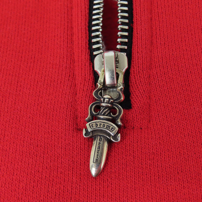 CHROME HEARTS  
CH Sweat à demi-fermeture éclair Dague Zip avec étiquette Scroll  
SAILIN ON Sweat à demi-fermeture éclair 1/2 Zip