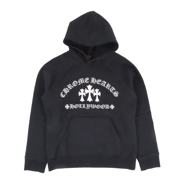 CHROME HEARTS  
连帽卫衣 加绒 棉质  
SAILIN ON HD PLVR 墓地十字架 连帽衫