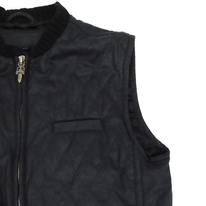 CHROME HEARTS 
CH PAPA ダガージップ 
PAPA VEST クロスパッチ キルティング ジップアップ ベスト