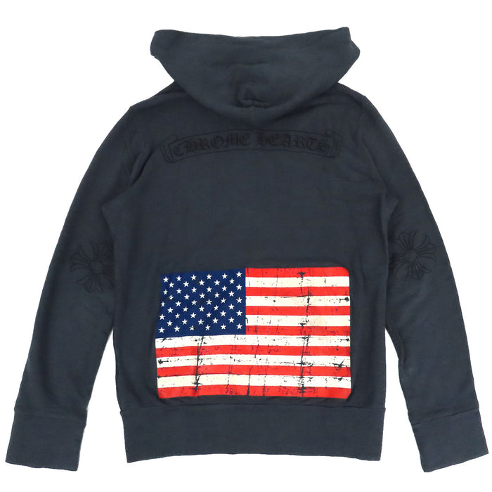 CHROME HEARTS 
Scroll Label Dagger Zip Hoodie American Flag 
American Flag Horseshoe Parker