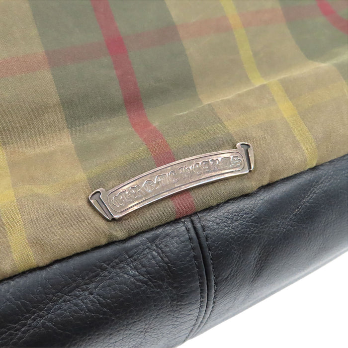 CHROME HEARTS  
Coton ciré Dagger Zip Crossball Étiquette Scroll Argent sterling  
Sac fourre-tout Gunslinger à 2 poches à rabat