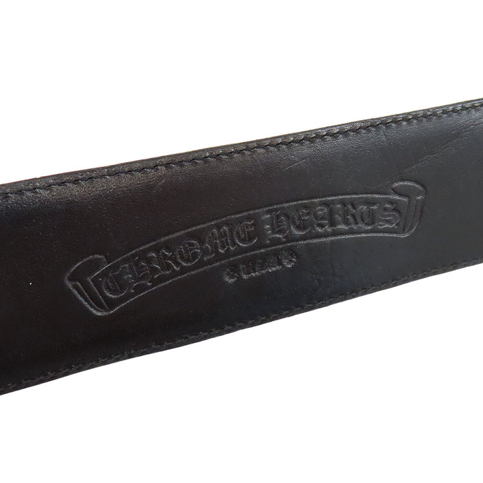 CHROME HEARTS 
1994刻印 シルバー スクロール CH バックル レザー 
レクタングル スクロール ベルト