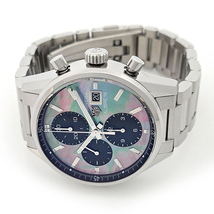 TAG HEUER  
Carrera Chronographe Coquille Noire  
Avec boîte et garantie