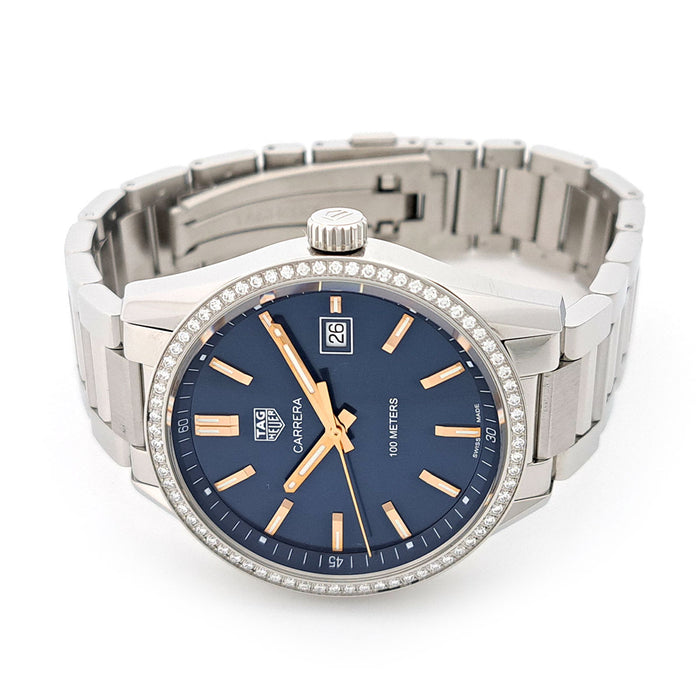 TAG HEUER 
カレラ デイト ダイヤベゼル 
箱ギャラ付