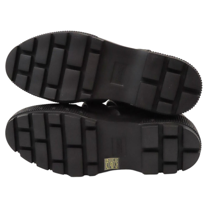 HERMES 
Logo H Ash Coton sergé Cuir 
Sandales