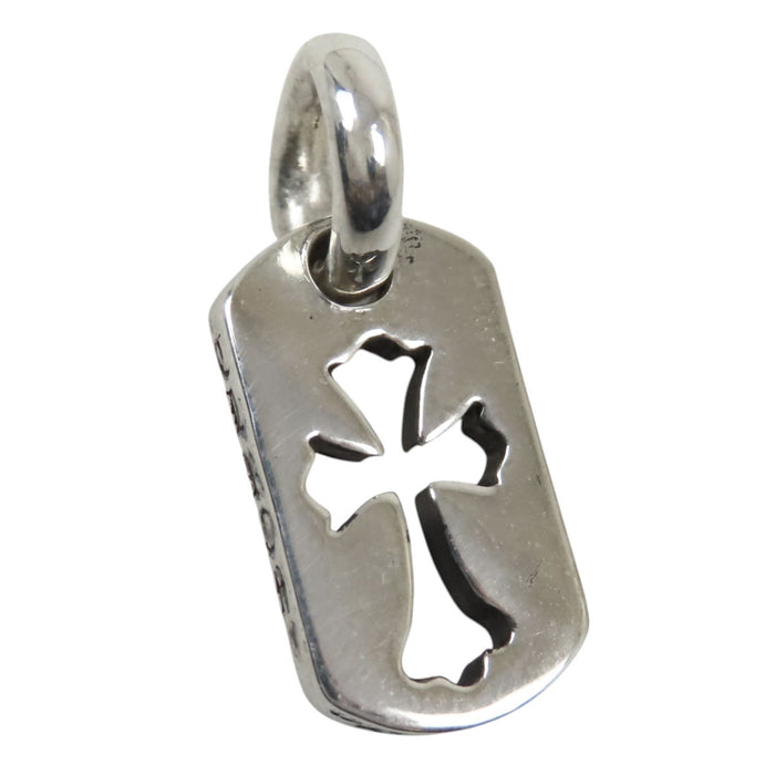 CHROME HEARTS  
DT TNY CO CRS CH DOGTAG TINY CUTOUT CROSS  
Charm a medaglietta con croce piccola traforata