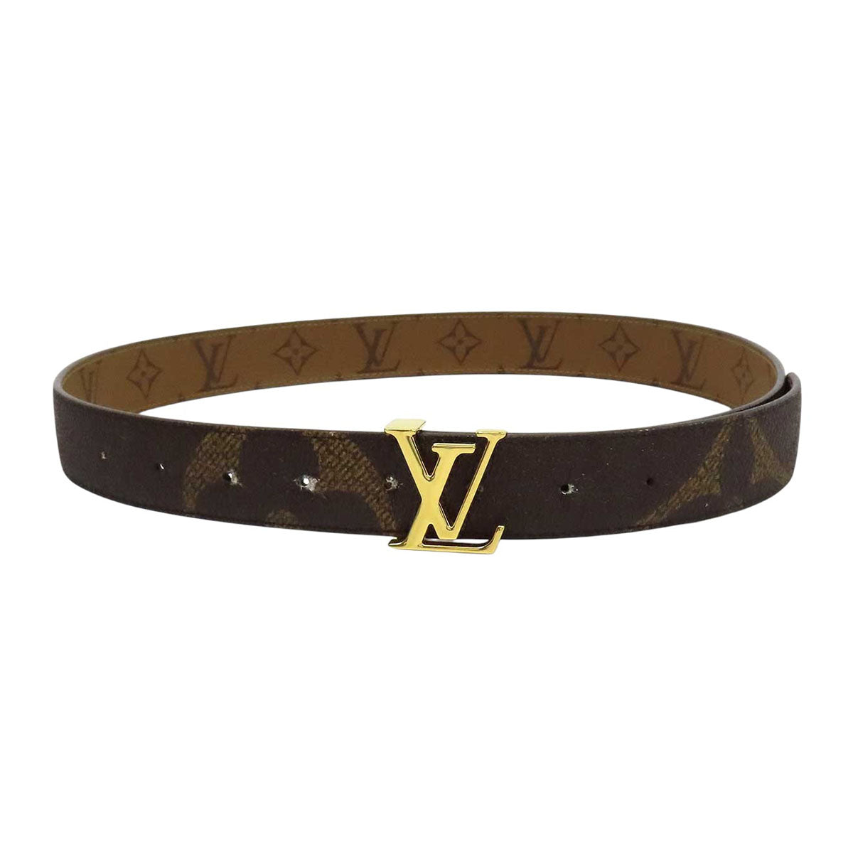 LOUIS VUITTON LV ロゴ ゴールドカラーメタル LV アイコニック