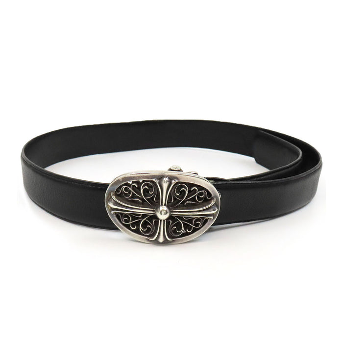 CHROME HEARTS 
CH OVAL CROSS STRAP Argent sterling 
Ceinture boucle croix ovale classique