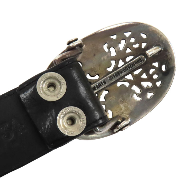 CHROME HEARTS 
CH OVAL CROSS STRAP Argent sterling 
Ceinture boucle croix ovale classique