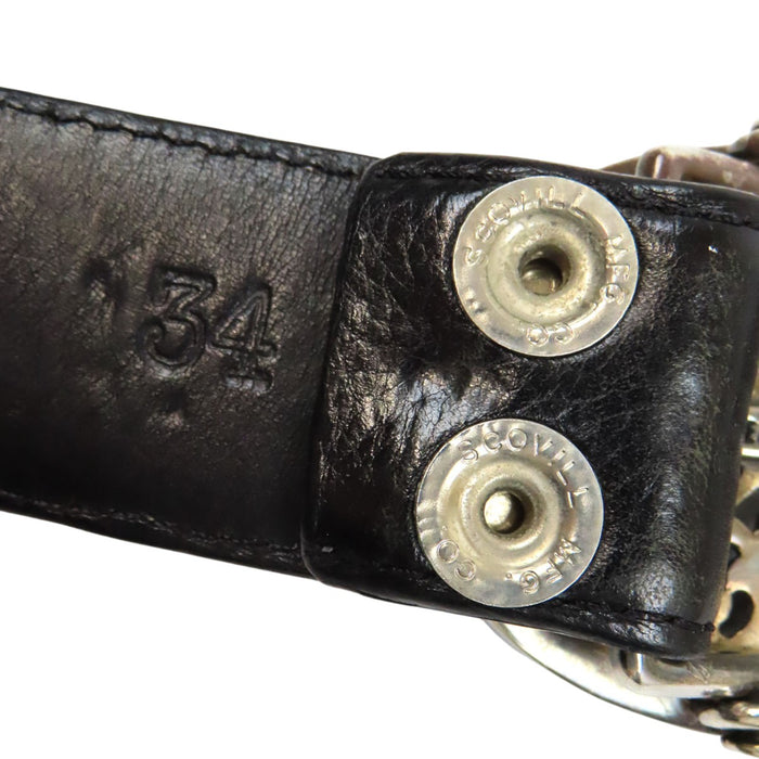 CHROME HEARTS 
CH OVAL CROSS STRAP Argent sterling 
Ceinture boucle croix ovale classique