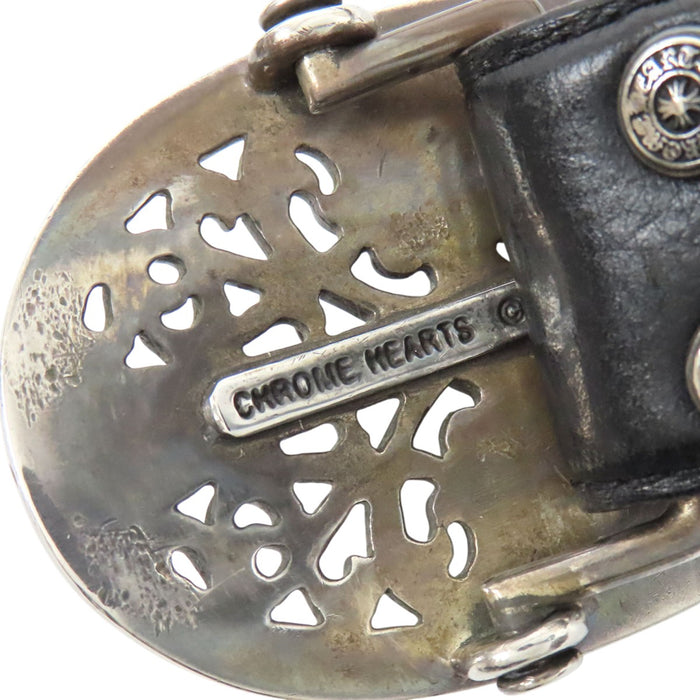 CHROME HEARTS 
CH OVAL CROSS STRAP Argent sterling 
Ceinture boucle croix ovale classique